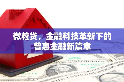 曲沃微粒贷，金融科技革新下的普惠金融新篇章