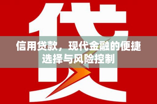 曲沃信用贷款，现代金融的便捷选择与风险控制