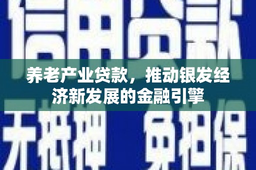 曲沃养老产业贷款，推动银发经济新发展的金融引擎
