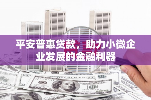 曲沃平安普惠贷款，助力小微企业发展的金融利器