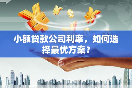 曲沃小额贷款公司利率，如何选择最优方案？