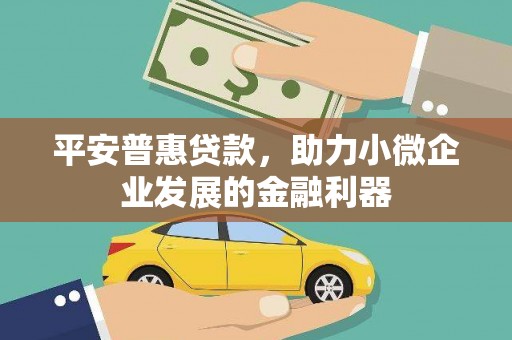 曲沃平安普惠贷款，助力小微企业发展的金融利器
