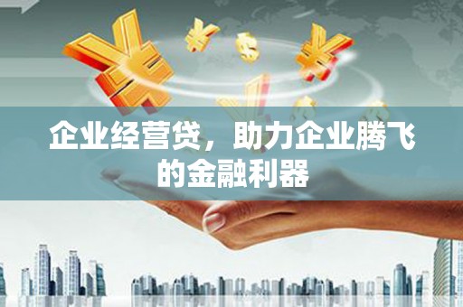 曲沃企业经营贷，助力企业腾飞的金融利器